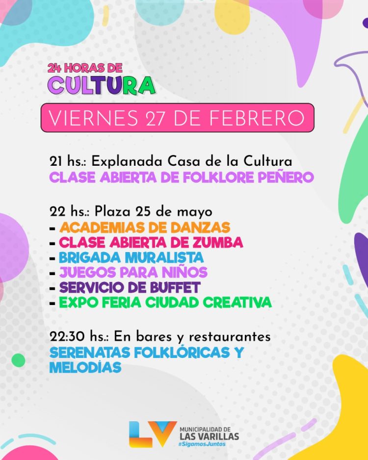 Se vienen las “24 Horas de Cultura”: ésta es la grilla de actividades