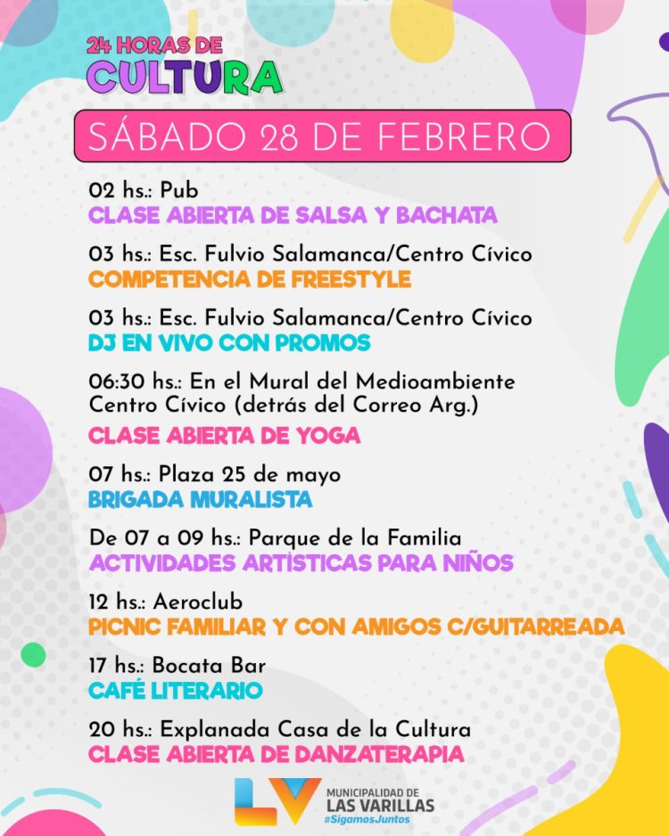Se vienen las “24 Horas de Cultura”: ésta es la grilla de actividades