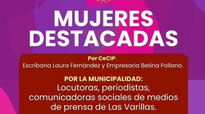 Cecip, Municipalidad y Concejo Deliberante reconocerán a “Mujeres Destacadas” de la ciudad