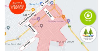 Corte de energía este sábado en zona sureste de Las Varillas