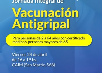 Este viernes vuelven a vacunar contra la gripe
