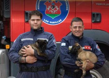 Bomberos de Las Varillas y sus perros se suman al operativo de búsqueda de Agostina