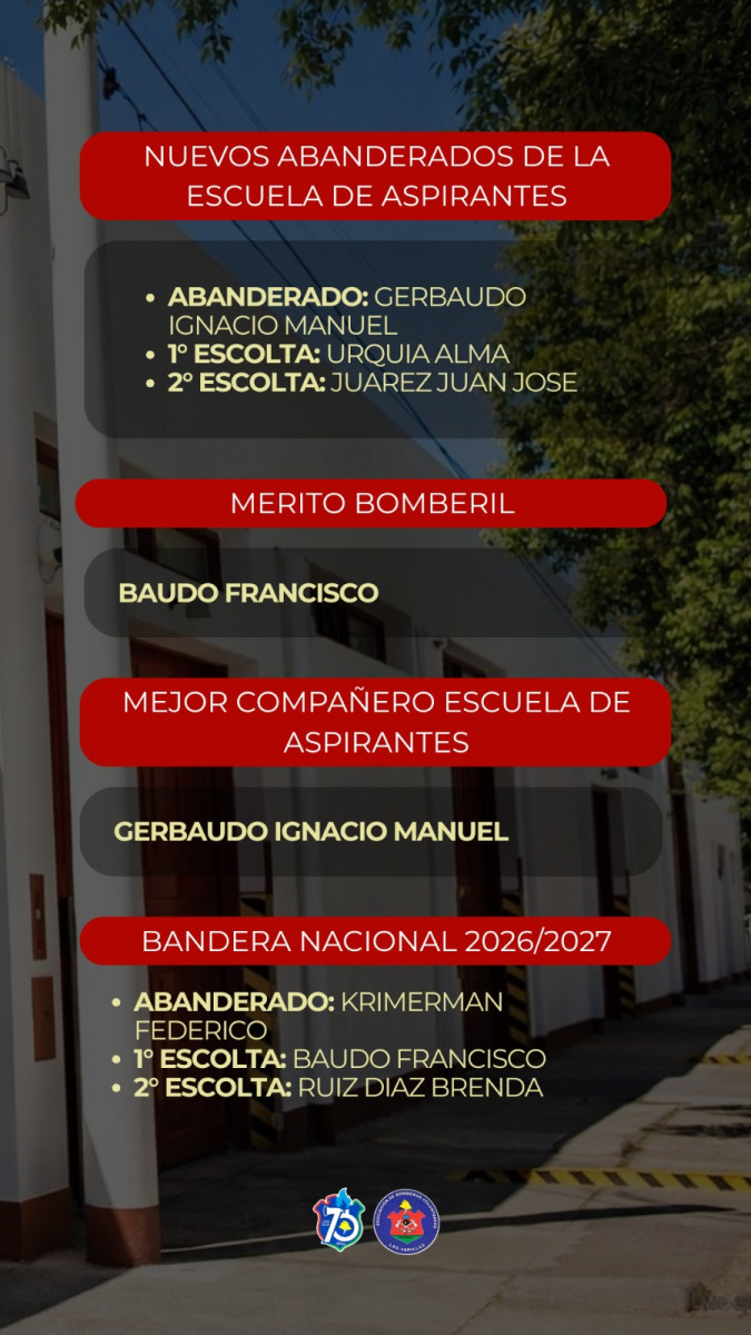 Bomberos realizan su acto protocolar 2026
