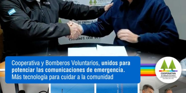 Cooperativa y Bomberos firmaron convenio para optimizar las comunicaciones de sus servicios de emergencias