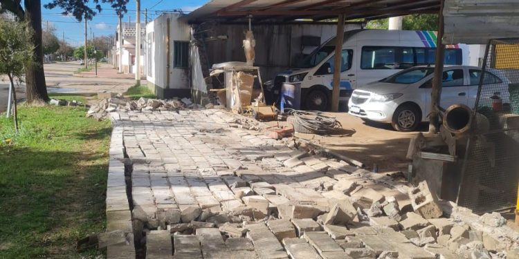 Importantes daños en el Corralón Municipal por los fuertes vientos del sur